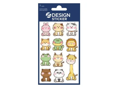 Glossy etiket Z-design Dieren , pakje à 1 vel