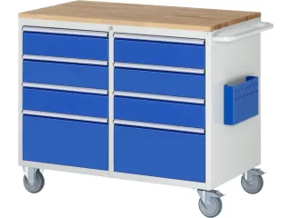 gereedschapswagen,HxBxD 975x1145x650mm,beukblad,draagverm. 450kg - 2