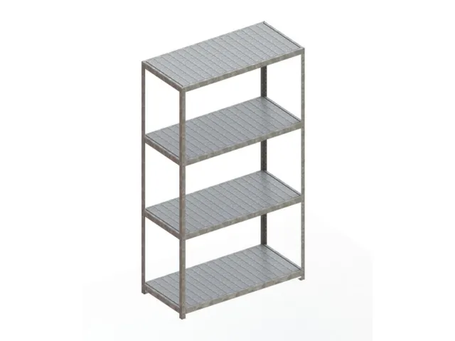 Breedvakstelling HxLxD 2970x1704x800mm vaklast 500kg 4 stalen panelen