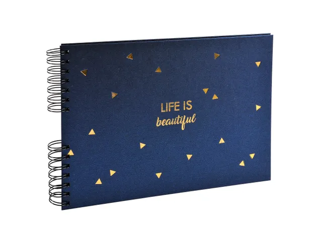 Fotoalb spi 50p.zwar t 32x22cm LIFE blauw