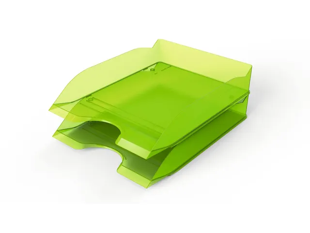 Brievenbakje Stapelbaar Basic A4 Transparant Lichtgroen