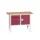 werkbank,HxBxD 830-930x1250x600mm,multiplexblad,uitrusting: 3laden