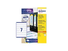 Rugetiket Avery L7702-25 smal 192x39mm zelfklevend wit 175 stuks