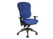 chaise de bureau pivotante,Mécan. synchrone,assise tissu bleu