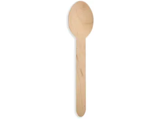 Lepel Uit Hout Gecoat FSC 160 mm Pak 100 Stuks - 1
