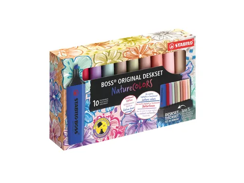 Markeerstift STABILO Boss Wildflower NatureColors 10 stuks assorti