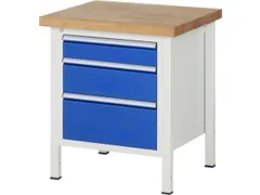 werkbank,HxBxD 840-1040x750x700mm,beukblad,draagverm. 1250kg,4voeten