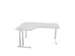 bureau in vrije vorm,HxBxD 740x1600x1200mm,vrije vorm,MP-lichtgrijs
