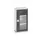 vitrinekast 1000x525x350mm 2xStalen bodem romp RAL7035 front RAL7016