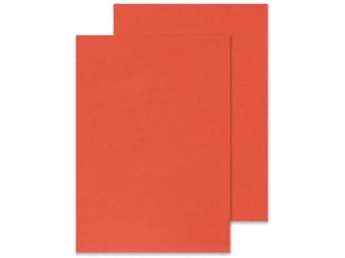 Dekblad A4 Rood Lederlook 250 Grams Pak 100 Stuks