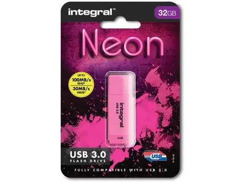 Integral Neon Usb-Stick 3.0, 32Gb, Roze