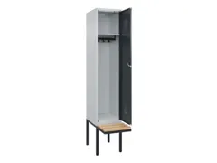 locker met bank,HxBxD 2120x400x815mm,1vak,vak B 400mm,cilinderslot