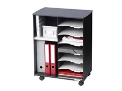 transportwagen,HxBxD 699x545x335mm,7vakken,romp grijs/zwart