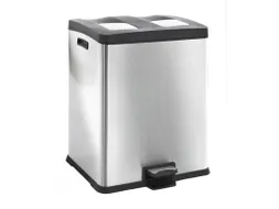 Ruime Rechthoekige Rejoice Pedaalemmer 60 Liter Mat Rvs