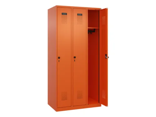 locker,HxBxD 1850x900x500mm,3vak,vak B 300mm,draaigrendel