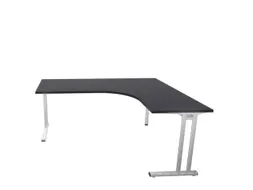 bureau in vrije vorm,HxBxD 740x1800x1600mm,vrije vorm,CC-zwart