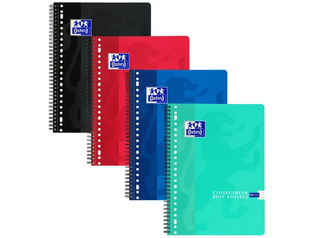 Collegeblok Oxford School Scribzee A4 23-Gaats Ruit 10Mm 80Vel Assorti