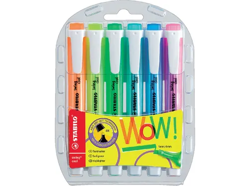 Markeerstift Stabilo Swing Cool 1-4mm 275/6-3 Assorti