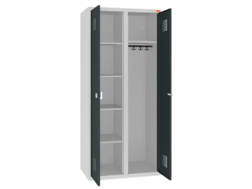 kleding-/wasgoedkast,RAL 7035/RAL 7016,HxBxD 1800x800x500mm,2vak