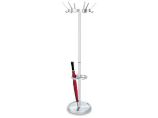 Kapstok 1800x500mm 6/12 Hoed- / Jashaken Paraplubak Aluminium-Zilver - 1