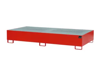 opvangbak,v. 2xIBC,opvangvol. 1000l,HxBxD 435x2650x1300mm,m. rooster - 1