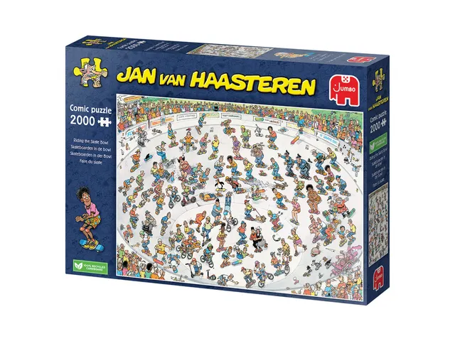 Skateboarden in de bowl 2000 stukjes puzzel Legpuzzel