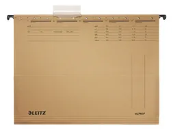 Hangmap A4 Leitz Alpha Met Balg V-bodem bruin