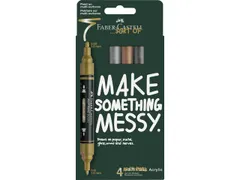 Acrylmarker Faber-Castell Multimark 4 stuks Metallic kartonetui
