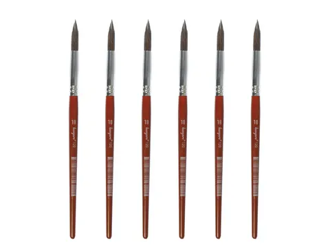 Penseel Kangaro Serie 120 rond Nr. 18 geitenhaar doos 6 stuks