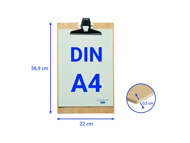 Klembord MAUL Tilia A4 staand hout 0,5cm