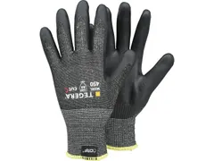Tegera 450 snijbestendige nitril handschoenen, grijs, maat 9, per 12 p