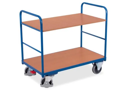 Etagewagen 250kg 1000x600mm H 950mm 2 Etages Hout Ral5010