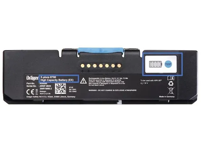 Dräger R59595 long life X-plore 8700 Ex accu, 8 uur, per stuk