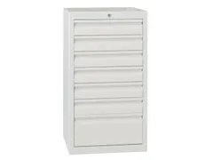 Ladenkast 900x500x500mm 6+1 Laden Uitschuifbaar Rolgeleiding Ral7035