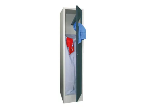 wasgoedverzamelkast,HxBxD 1850x400x500mm,haken,RAL7035,front RAL7016