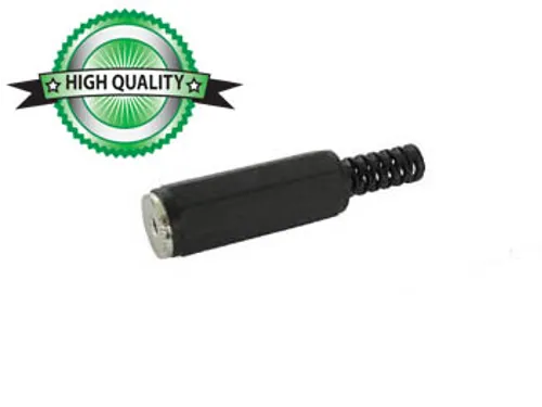 Vrouwelijke 2.5mm Mono Jack - Plastic Zwart