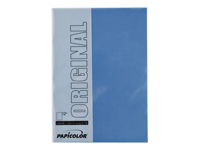 Kopieerpapier Papicolor A4 100gr 12 vel donkerblauw