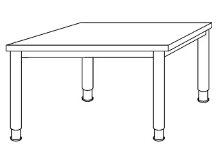 Bureau Hxbxd 680-760X800X800Mm Ral7035 - 4