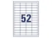 etiket Avery ILK 48x21mm 100 vel 52 etiketten per vel wit