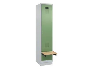 locker met bank,HxBxD 1950x400x815mm,1vak,vak B 400mm,cilinderslot - 2