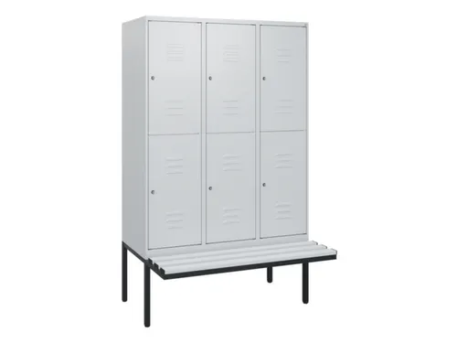 Dubbeldekse dekenkist,HxBxD 1950x1200x815mm,3x2vak.,vak B 400mm