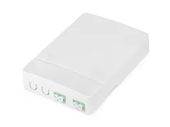 FTTH-behuizing met 2x LC (APC) DX-adapter wandmontage