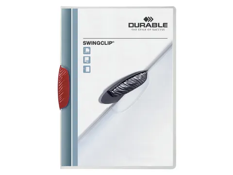 Klemmap Durable 2260 swingclip rood A4 3mm