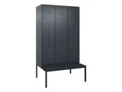Z-garderobekast,HxBxD 2120x1200x815mm,6vak,vak B 400mm,cil.-slot