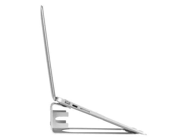 Laptopstandaard 2-in-1 Laptopverhoger Zilver Aluminium