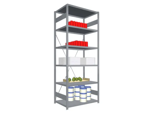 Rvs Inhaakstelling Basis 2500x1060x635mm 6legborden Vaklast 200kg