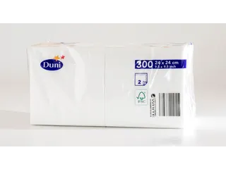 Duni Servet 25x25cm 2-laags Wit 8x300 stuks - 3