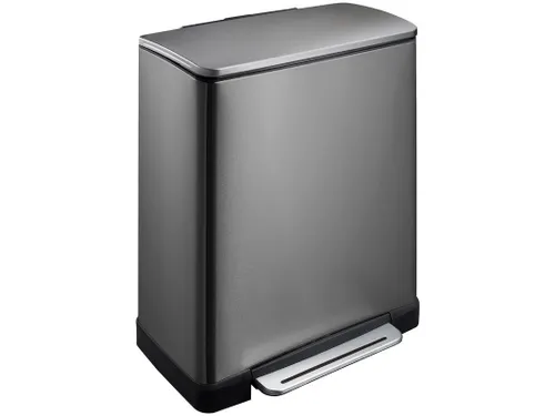 E-Cube recycling pedaalemmer 28+18 Liter Zwart Staal