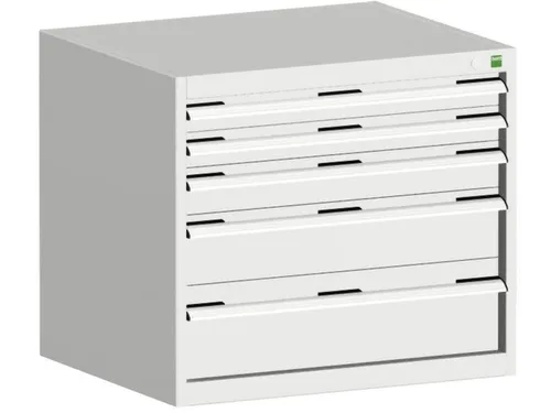 ladekast HxBxD 700x800x525mm 5laden romp RAL7035 front RAL7035