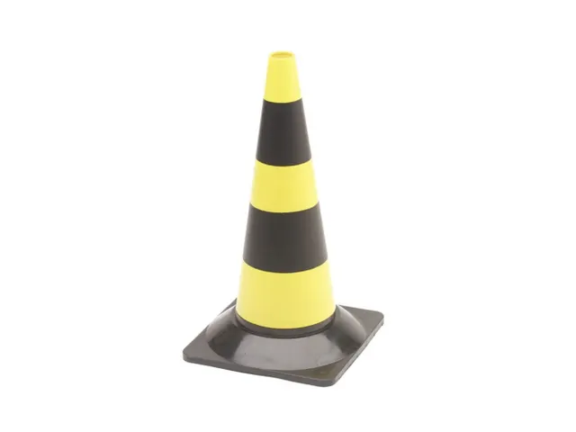 Cône de signalisation jaune/noir 50cm